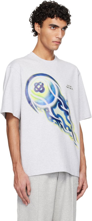Тениска Casablanca Flaming Tennis Ball Oversized Short Sleeve T-shirt Сиво | M-SP26-JTS-044-02, 1