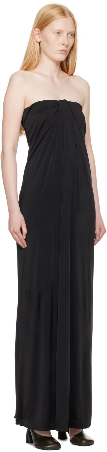 Pокля FERRAGAMO Ferragamo Sleeveless Gathered Maxi Dress Черно | 780649, 1