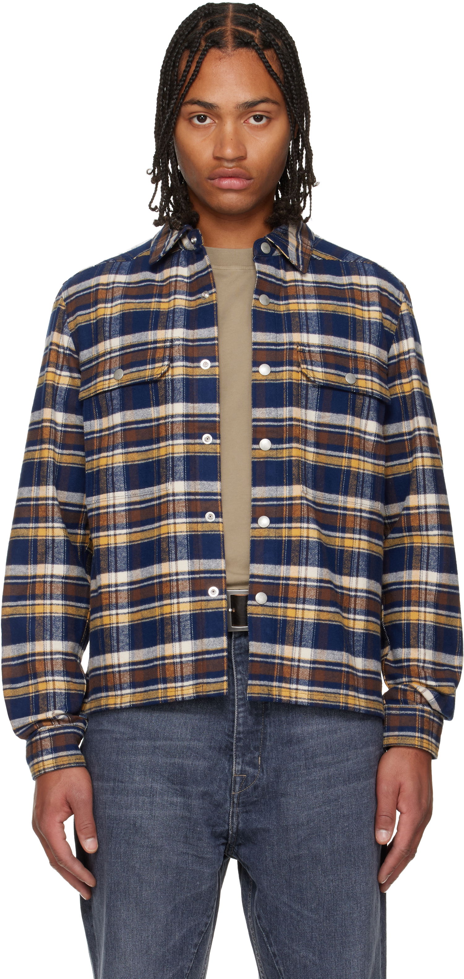 Риза Rick Owens Concordians Cropped Overshirt Многоцветен | DL02E2299 CPGJP, 0