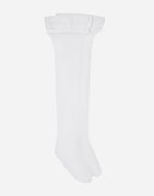 Sheer Thigh-High Logo-Knit Socks