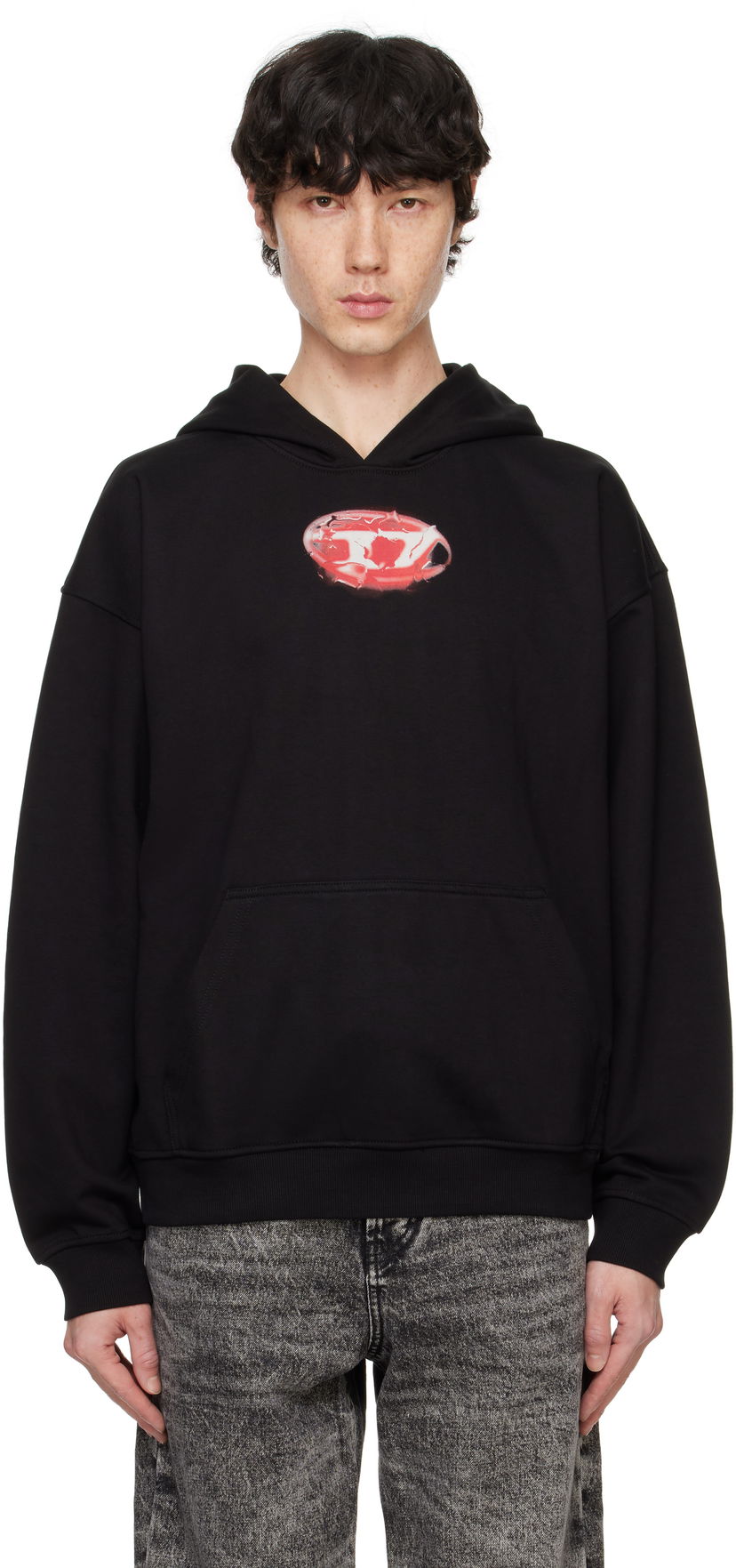 Суитчър Diesel Black S-Boxt-Hood-K3 Graphic Print Hoodie Черно | A15724-0HAYT-9XX