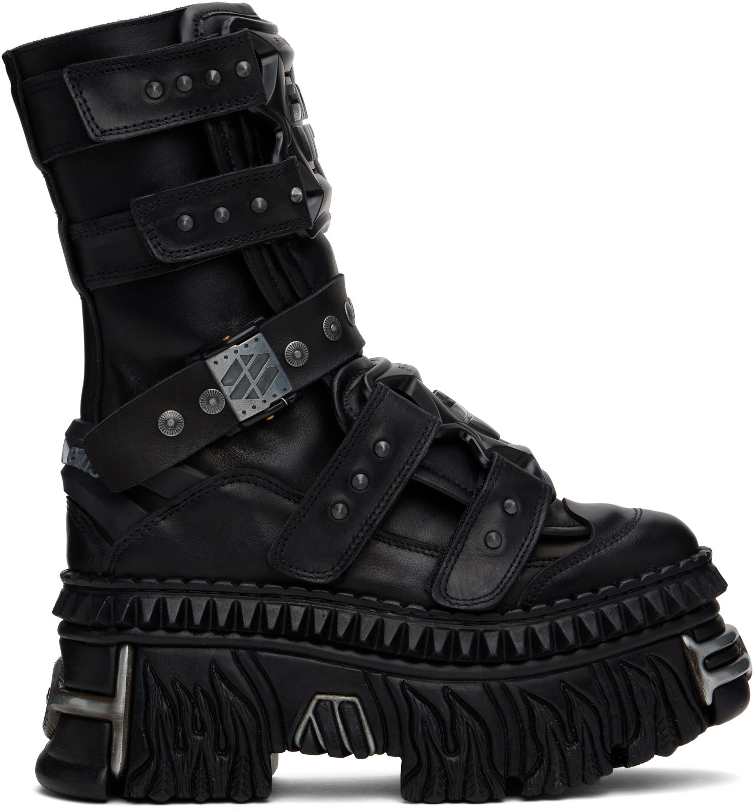 Кецове и обувки VETEMENTS New Rock Edition Gamer Boots Черно | UA66SN120B, 0