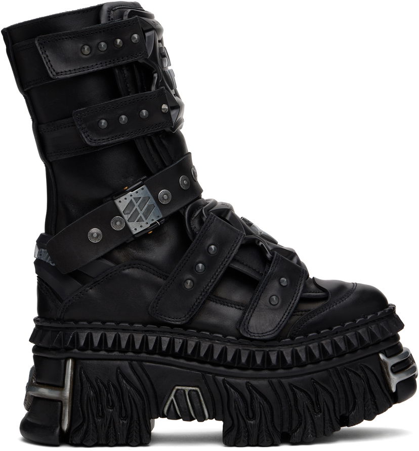 Кецове и обувки VETEMENTS New Rock Edition Gamer Boots Черно | UA66SN120B