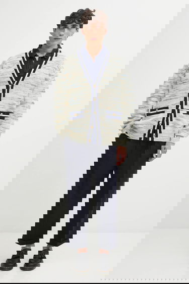 Панталони Drôle de Monsieur Drôle de Monsieur Wool Blend Pleated Cropped Trousers Тъмно синьо | I.BP192.WV008, 4