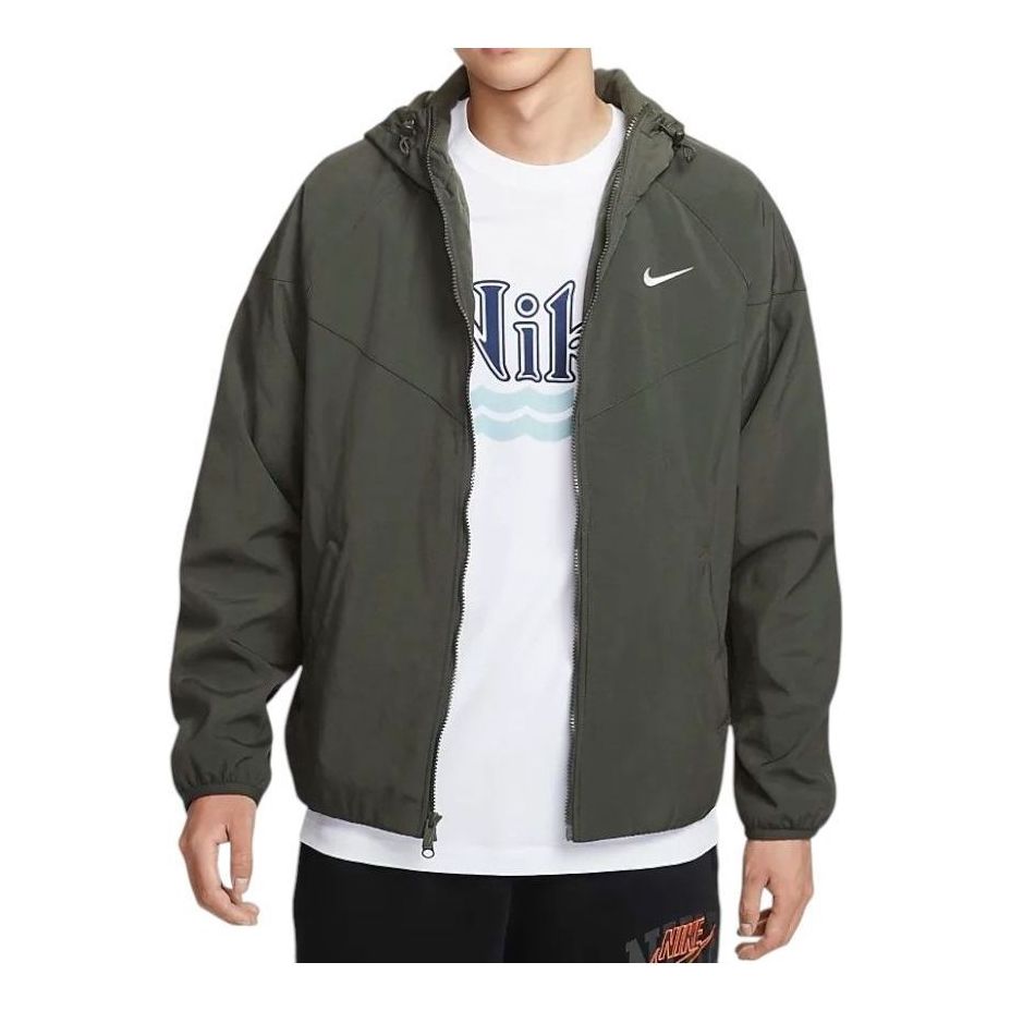 Яке бомбър Nike Men's Woven Hooded Jacket Зелено | HV1065-007, 0