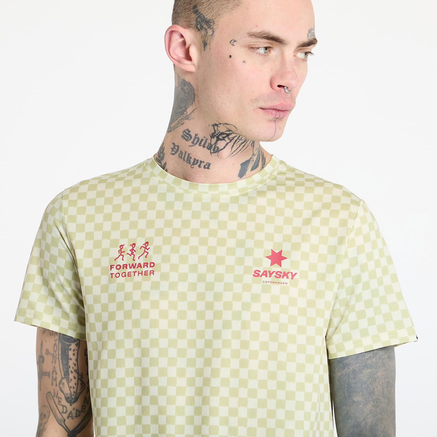 Тениска Saysky SAYSKY Checker Combat T-Shirt Жълто | NMRSS31C1034, 1