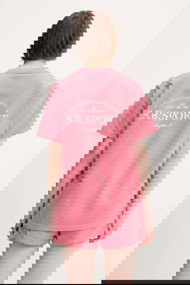 Тениска Sporty & Rich Sporty & Rich Wimbledon T-Shirt Розово | TO043612201P139, 2