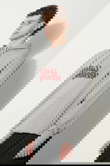 Суитчър FJÄLLRÄVEN Fjallraven Logo Pullover Hoodie with Drawstring and Kangaroo Pocket Сиво | F84144, 2