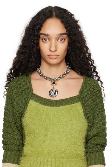 Колие Chopova Lowena 'The Mask' Silver Chain Necklace Металик | 6519, 1