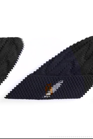 Шапка Polo by Ralph Lauren Polo Ralph Lauren Cable-Knit Beanie with Polo Bear Тъмно синьо | 455981433, 0