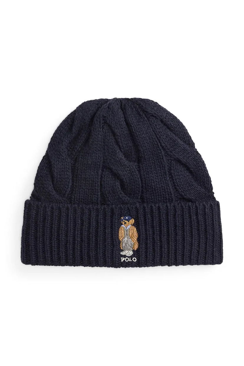 Шапка Polo by Ralph Lauren Polo Ralph Lauren Cable-Knit Beanie with Polo Bear Тъмно синьо | 455981433