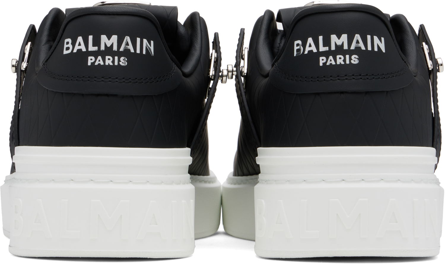 Кецове и обувки Balmain Balmain B-Court B-Buzz Черно | EM1VI370LCGD, 1