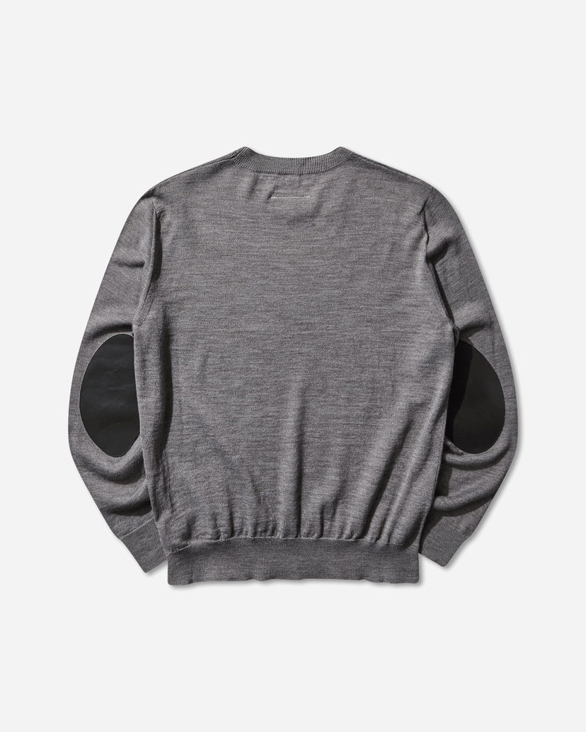Пуловер Maison Margiela Elbow Patch Crewneck Sweater Сиво | SH0HL0032 816M