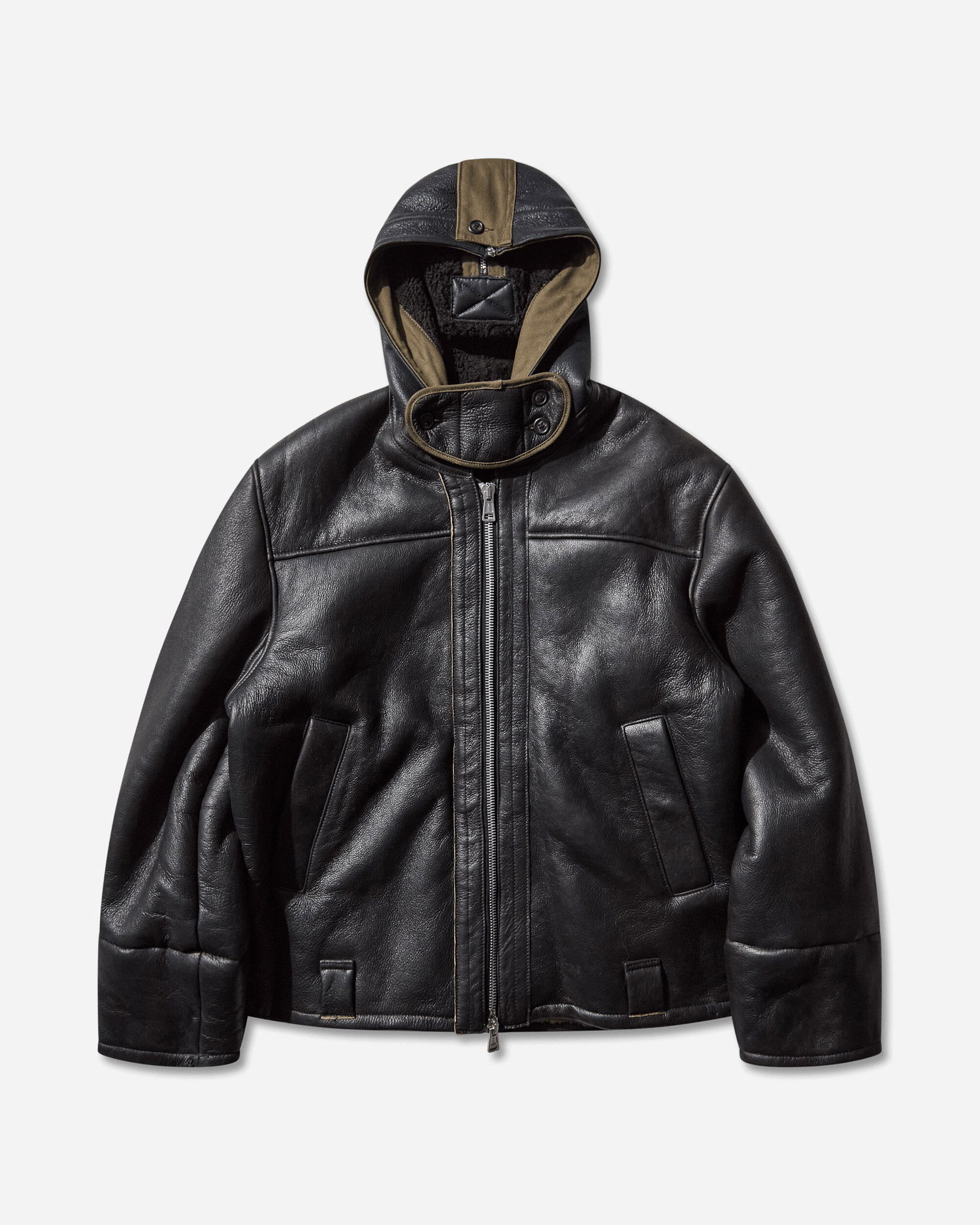 Яке OUR LEGACY Blizzard Hooded Leather Jacket Черно | W4259BN 001, 1