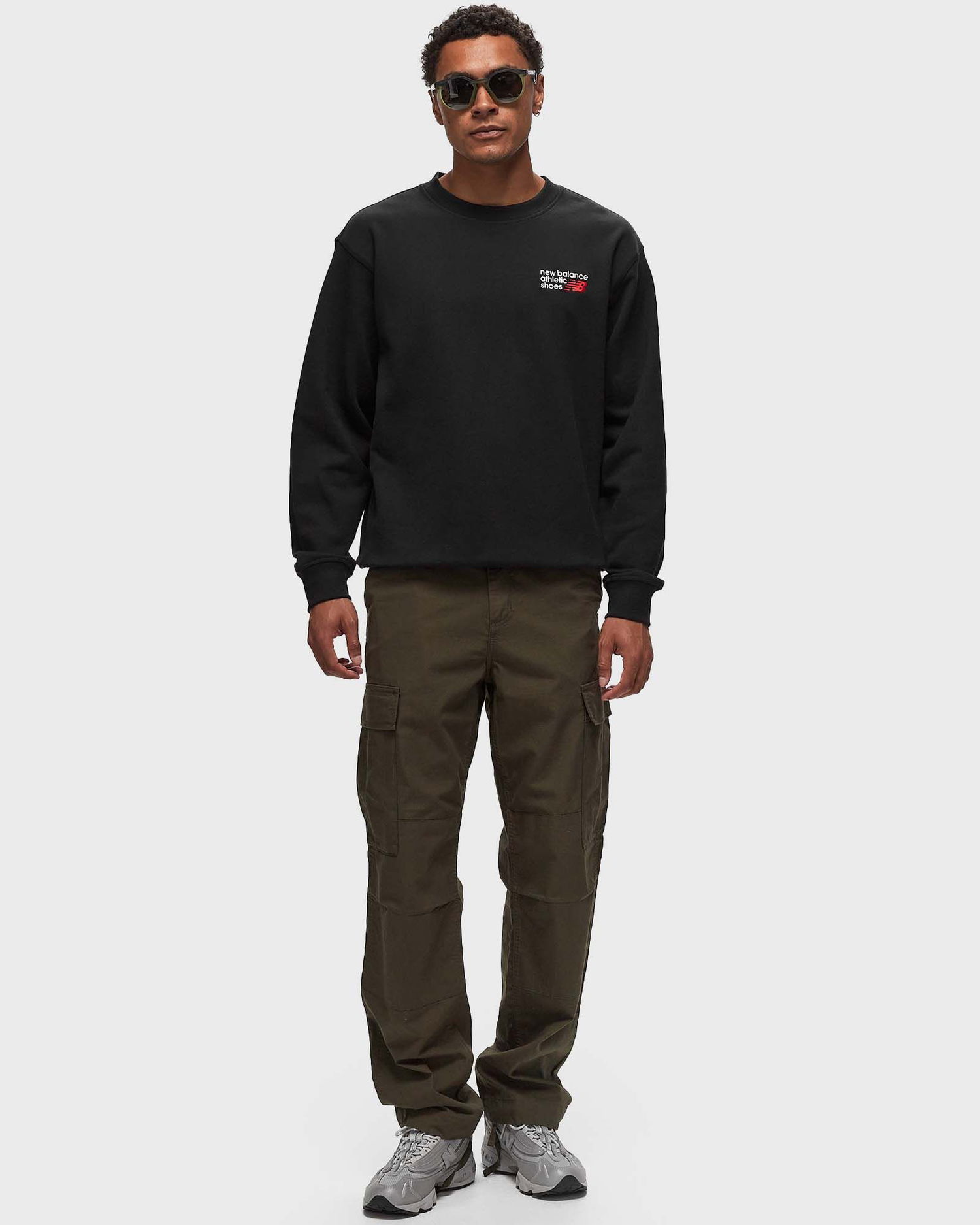 Тениска New Balance Athletics Premium Logo Crew men Sweatshirts black in size:XXL Черно | MT41547-BK, 1