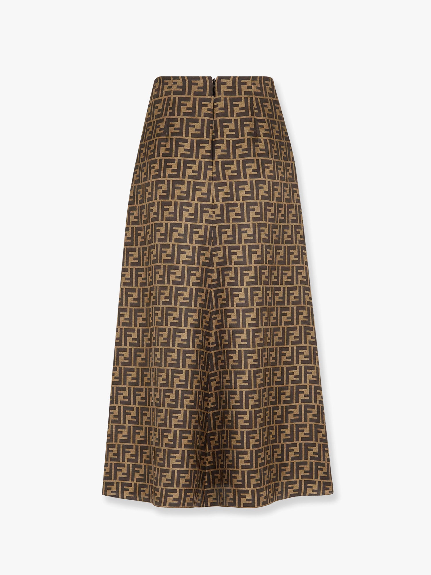 Пола FENDI Fendi FF Vertigo A-Line Midi Skirt Кафяво | FQ7601A8G3F1440, 1