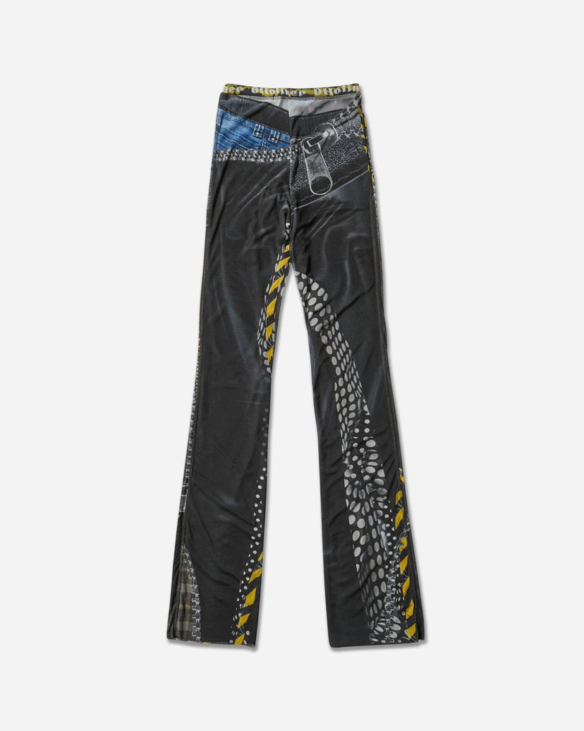 Панталони Ottolinger Mesh Flare Pants with Polka Dot and Zip Print Многоцветен | 10120050104 PRIBLK
