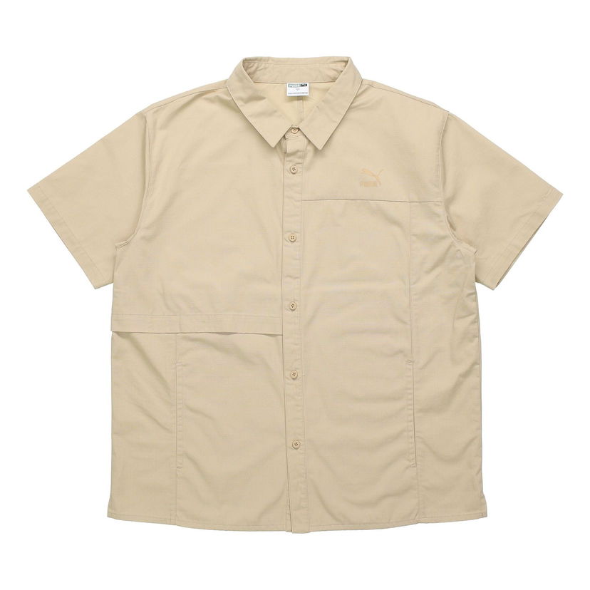 Риза Puma Classics Oversized Short Sleeve Shirt Бежово | 533739-12