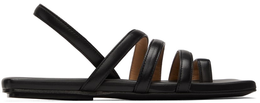 Кецове и обувки Marsèll Marsell Tavola Leather Slingback Sandals Черно | MW6801 193