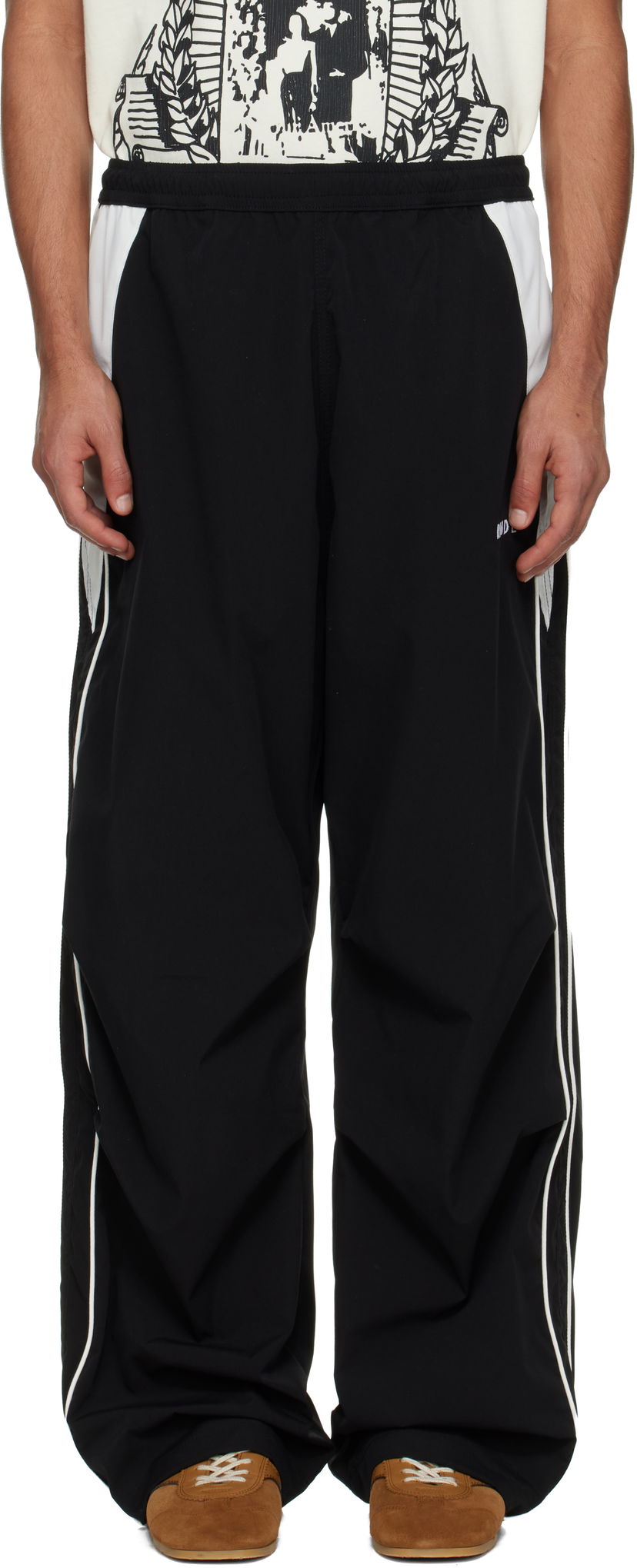 Спортни панталони Rhude Ramona Piping Track Pants Черно | RHFW25PA04041