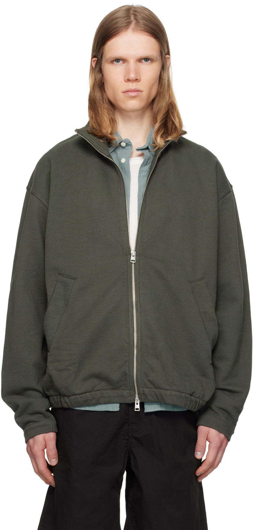 Яке NORSE PROJECTS Bjorn Organic Loopback Track Jacket Зелено | N20-1379