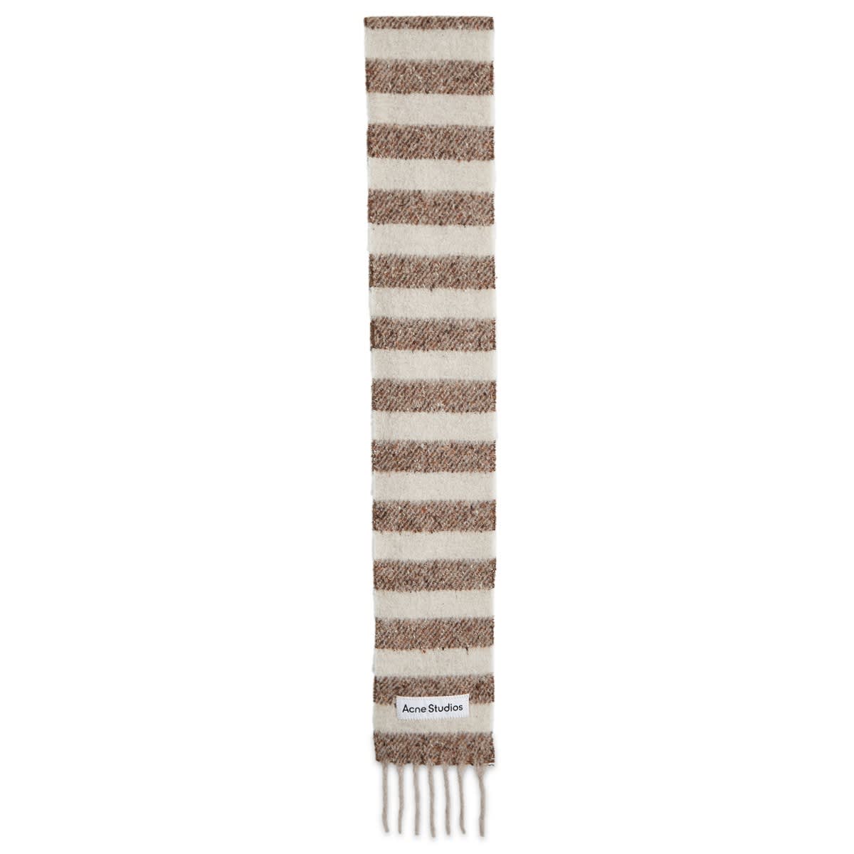 Шал Acne Studios Knitted Scarf With Stripes Кафяво | CA0358-AIP, 0