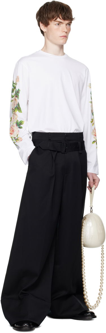Тениска Simone Rocha Simone Rocha Rose Bouquet Long Sleeve T-shirt Бяло | 5194P52-M 0569, 4