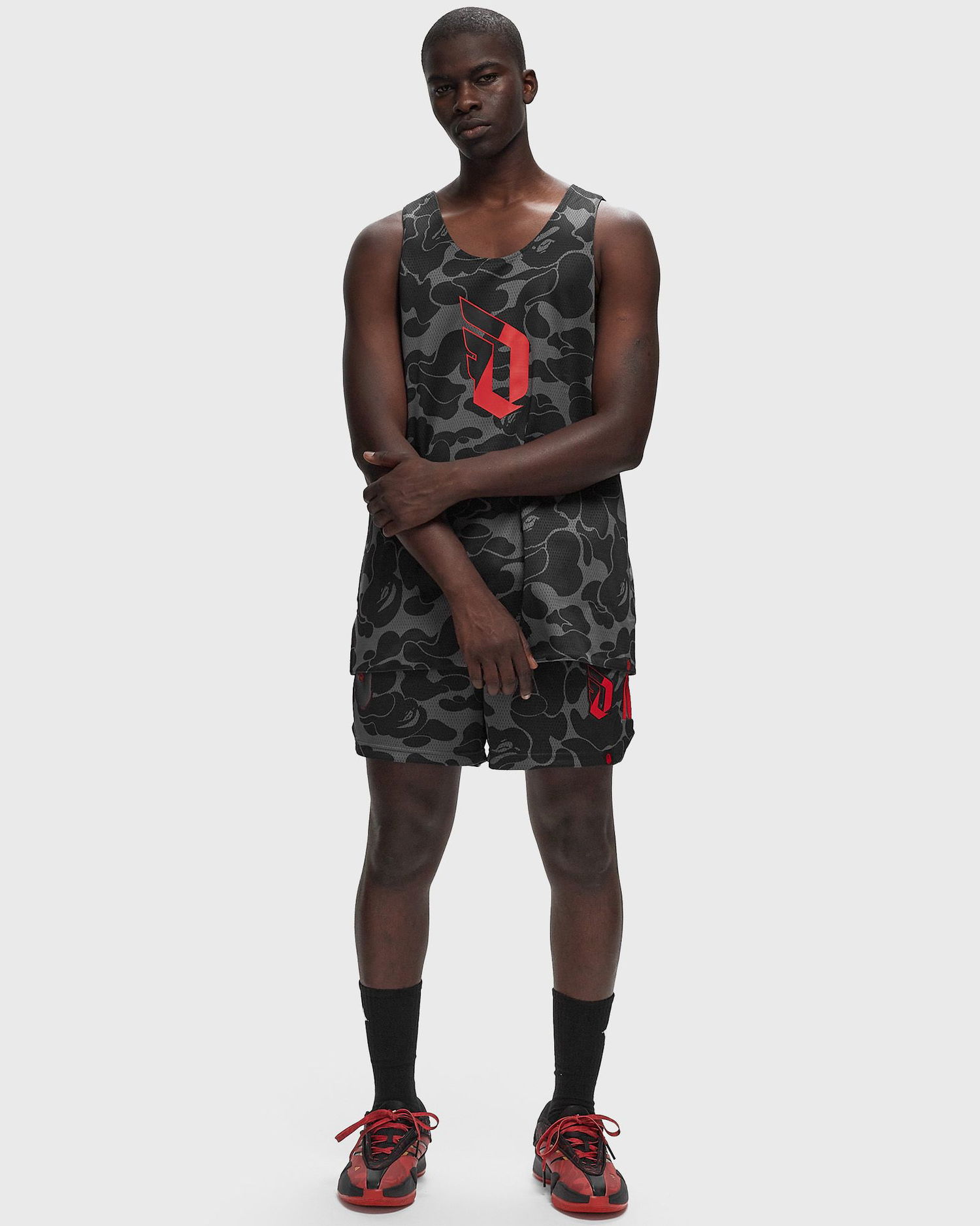 Къси панталони adidas Originals BAPE x Dame 9 Shorts Черно | JF1153, 1
