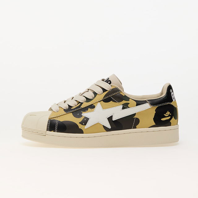 A BATHING APE Skull Sta 1St Camo Yellow