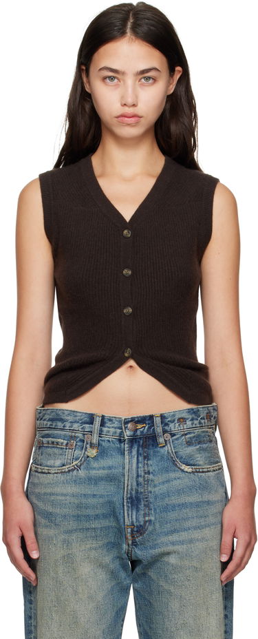 Жилетка R13 R13 Ribbed Wrap Around Vest Кафяво | R13WY308-Y210A, 0