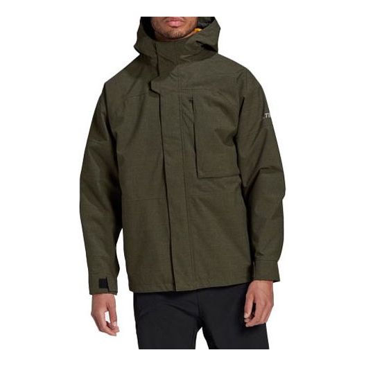 Парка adidas Performance Terrex Outdoor Stay Warm 3-in-1 Hooded Jacket Зелено | GE9895