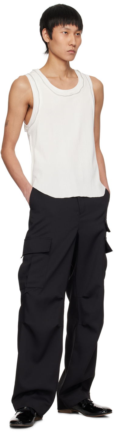 Потник UNDERCOVER UNDERCOVER Ribbed Tank Top Бяло | UC1E4803-1, 3