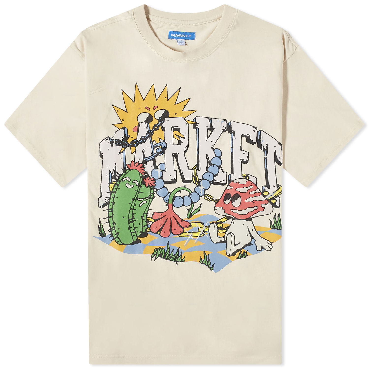 Тениска MARKET Fantasy Farm T-Shirt Бежово | 399001588-NTR, 0