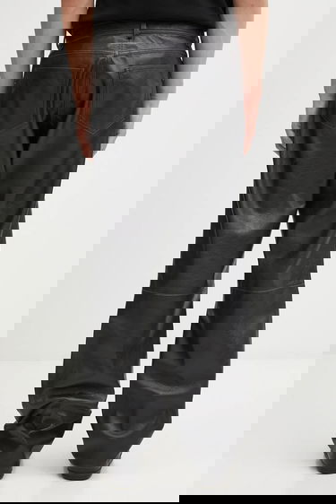 Панталони Maison Margiela MM6 Maison Margiela Faux Leather Wide Leg Pants Черно | SH2LA0045.M35455.900, 2