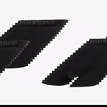 Боксерки Emporio Armani Bottom Trunk 2-Pack Black/ Black Черно | EM000253AF15005MC005, 0