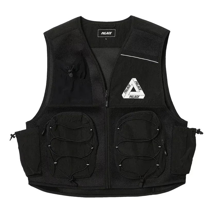 Жилетка Palace Multi-Pocket Mesh Utility Vest Черно | P24JK065