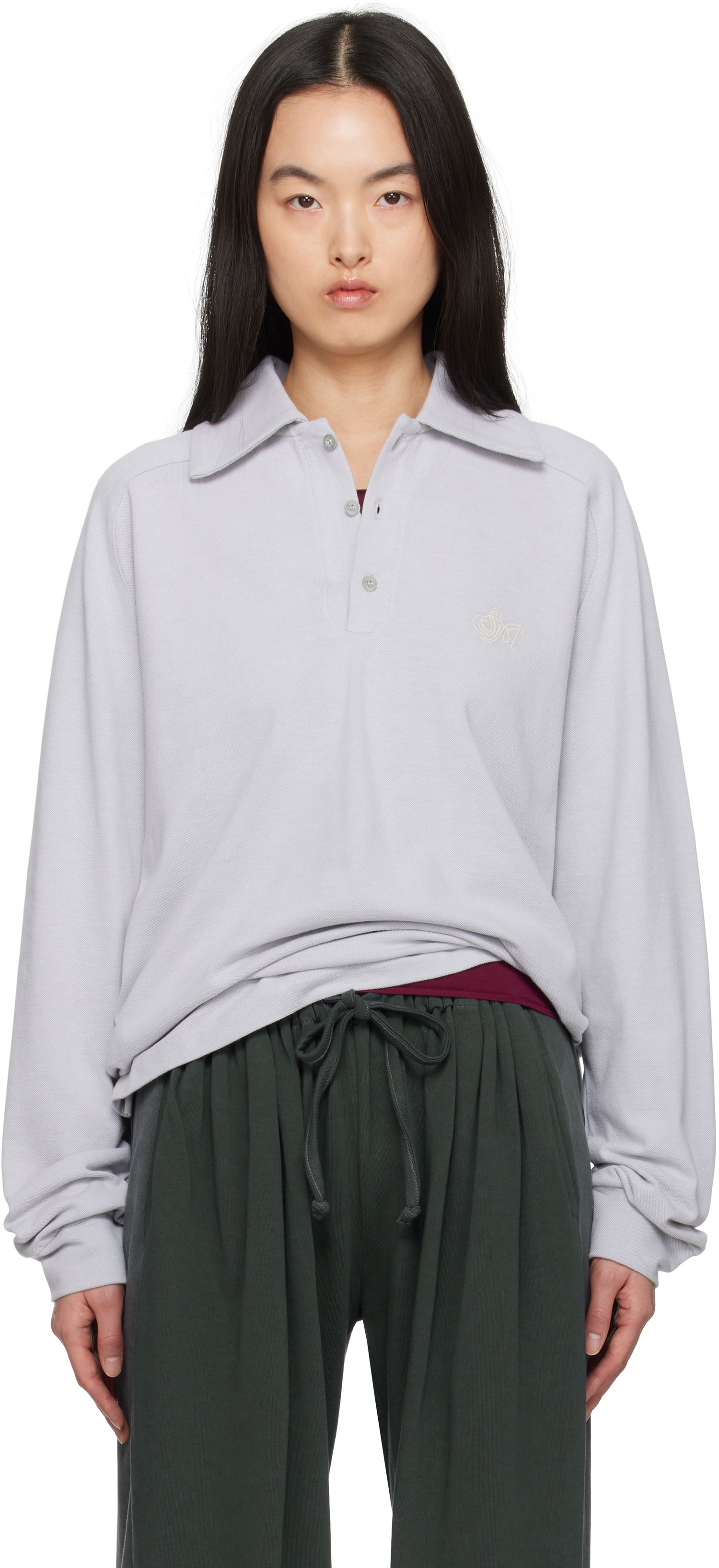 Поло тениска Serapis Serapis Sailor Long Sleeve Polo Сиво | SS25_PT_2L, 0
