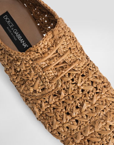 Аксесоари Dolce & Gabbana Dolce & Gabbana Woven Raffia Derby Shoes Кафяво | A10867A9M638L967, 3