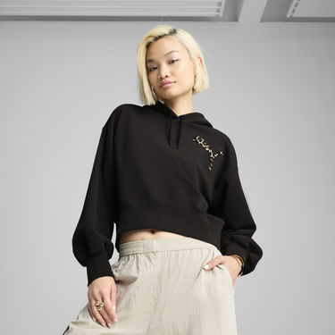 Суитчър Puma Leo Luxe Cropped Hoodie Черно | 632338_01, 0