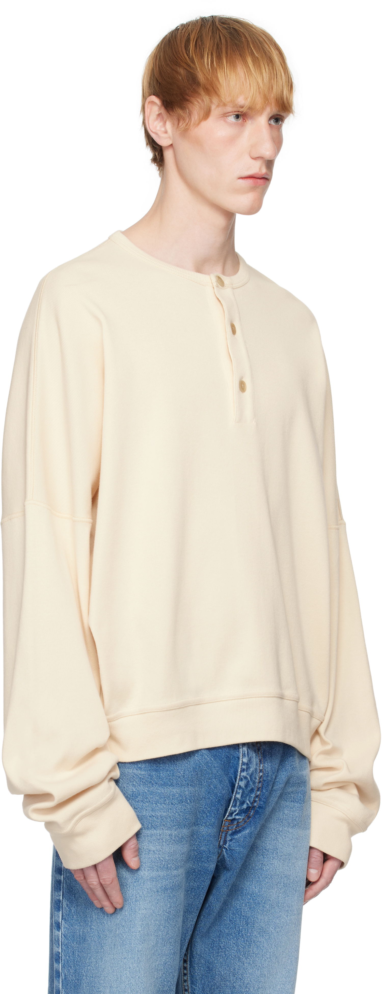 Суитчър The Row The Row Greto Henley Sweatshirt Бежово | 945-K660, 1
