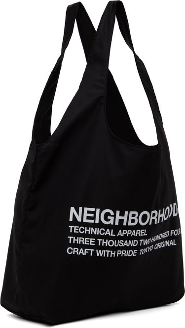 Голяма пазарска чанта Neighborhood Neighborhood Logo Tote Bag Черно | 251MYNH-CG01, 1
