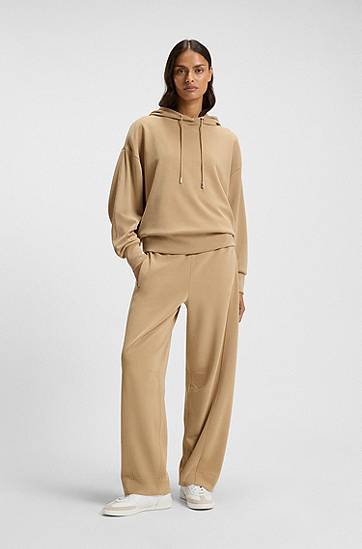 Спортни панталони BOSS Stretch Jersey Balloon Trousers with Embroidered Logo Бежово | 50547800, 1