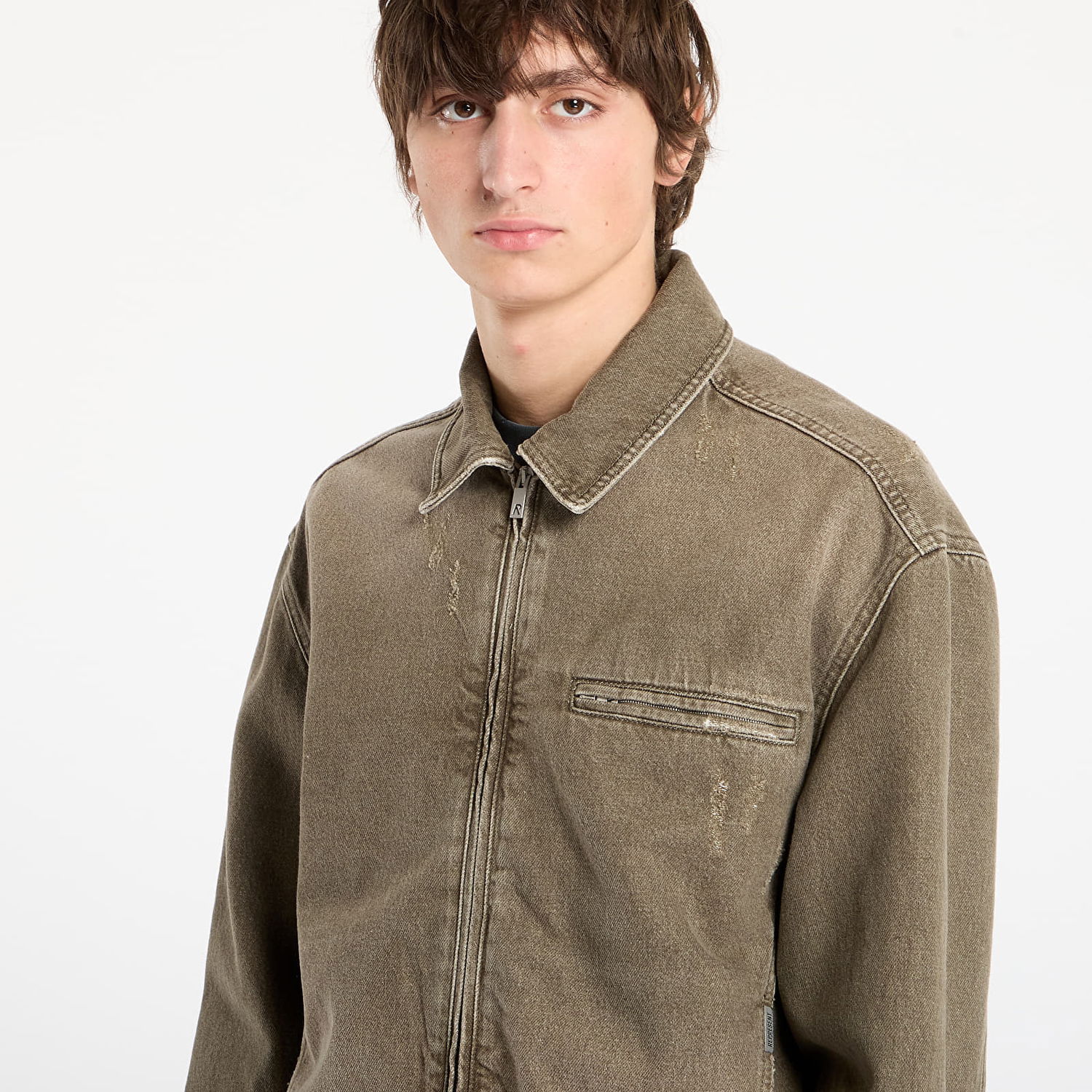 Яке Represent Clo REPRESENT Washed Collared Denim Jacket Кафяво | MLM100336-59, 1