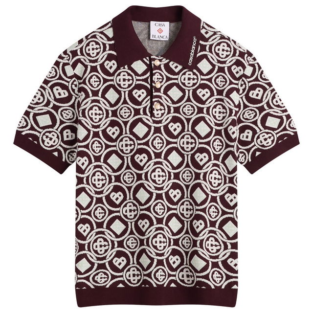 Casablanca Monogram Polo, Size Large