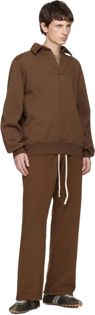 Поло тениска LES TIEN Heavyweight Moto Back Polo Кафяво | CF-1145, 3