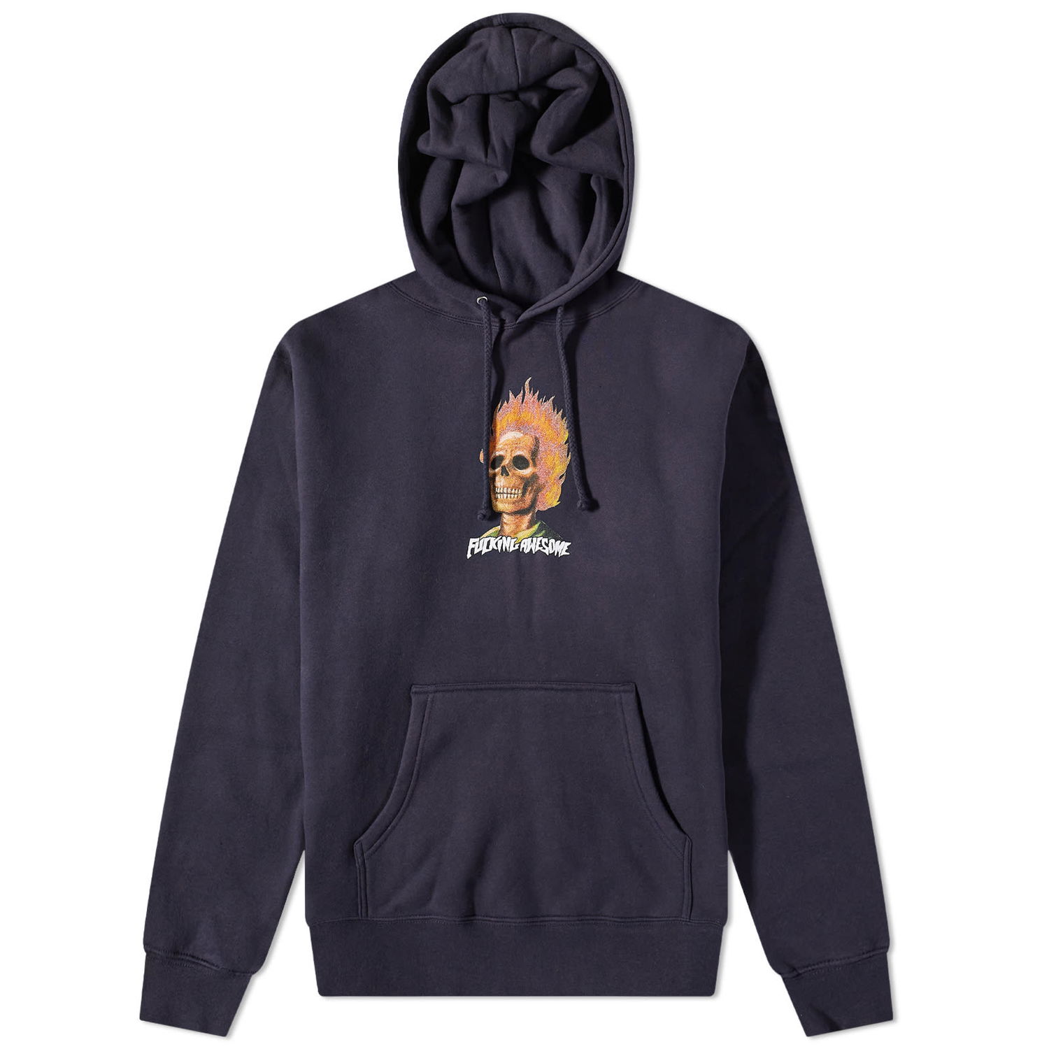 Суитчър Fucking Awesome Flame Skull Hoody Тъмно синьо | FA1727-NVY, 0
