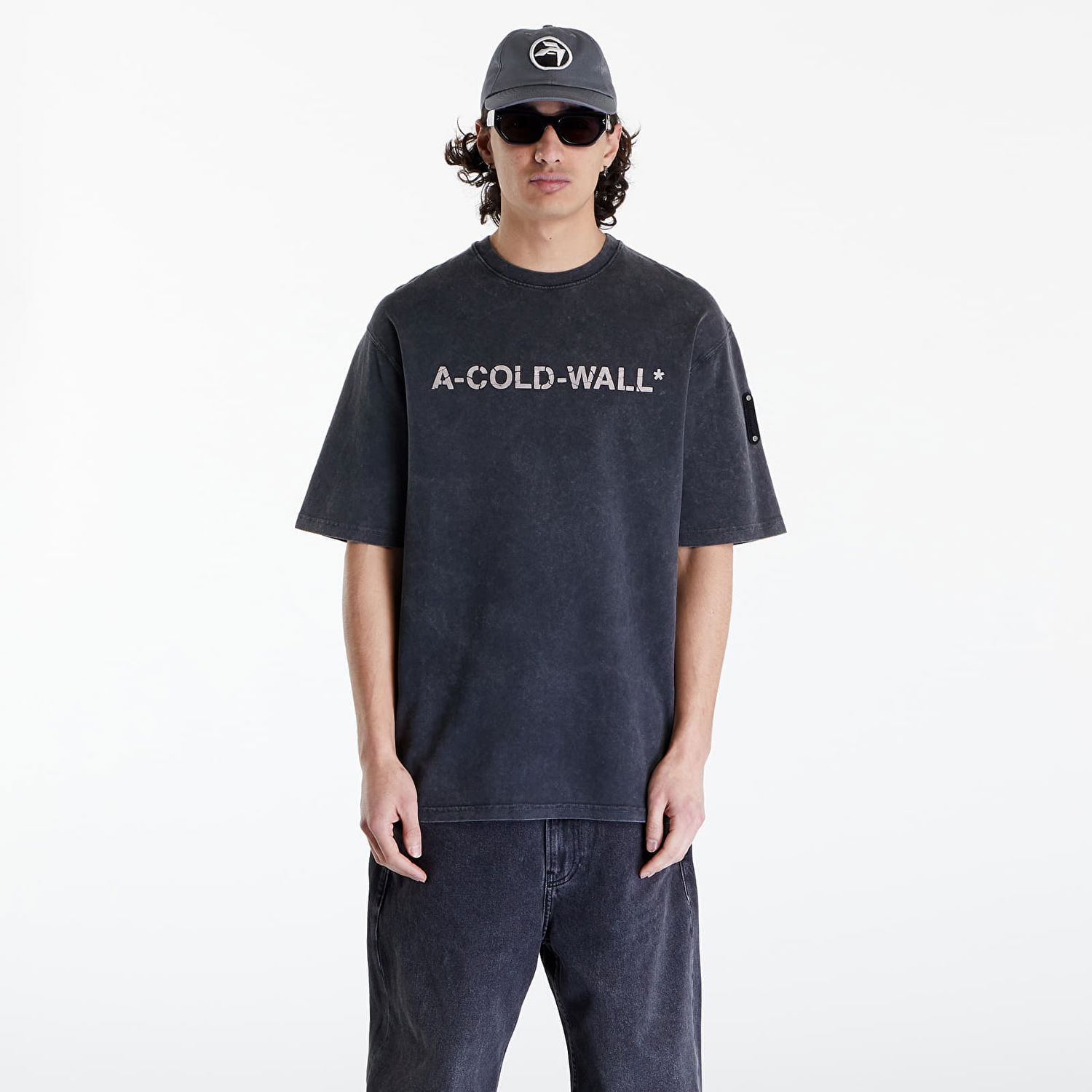 Тениска A-COLD-WALL* Overdye Logo T-Shirt Черно | ACWMTS186 Onyx, 0