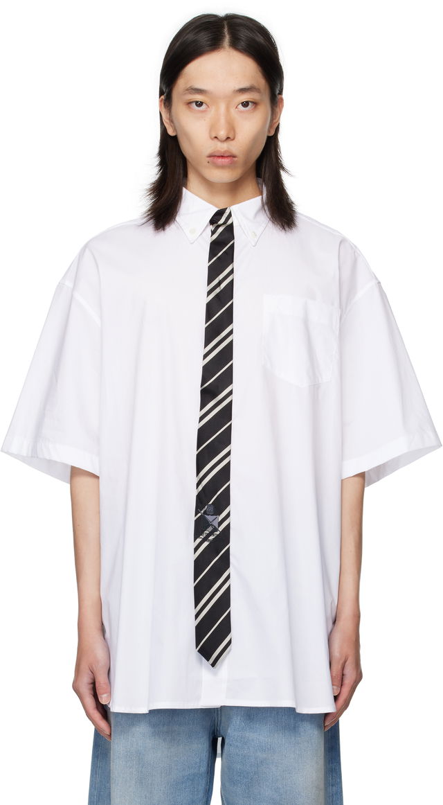 Vetements Tie Short-Sleeve Shirt