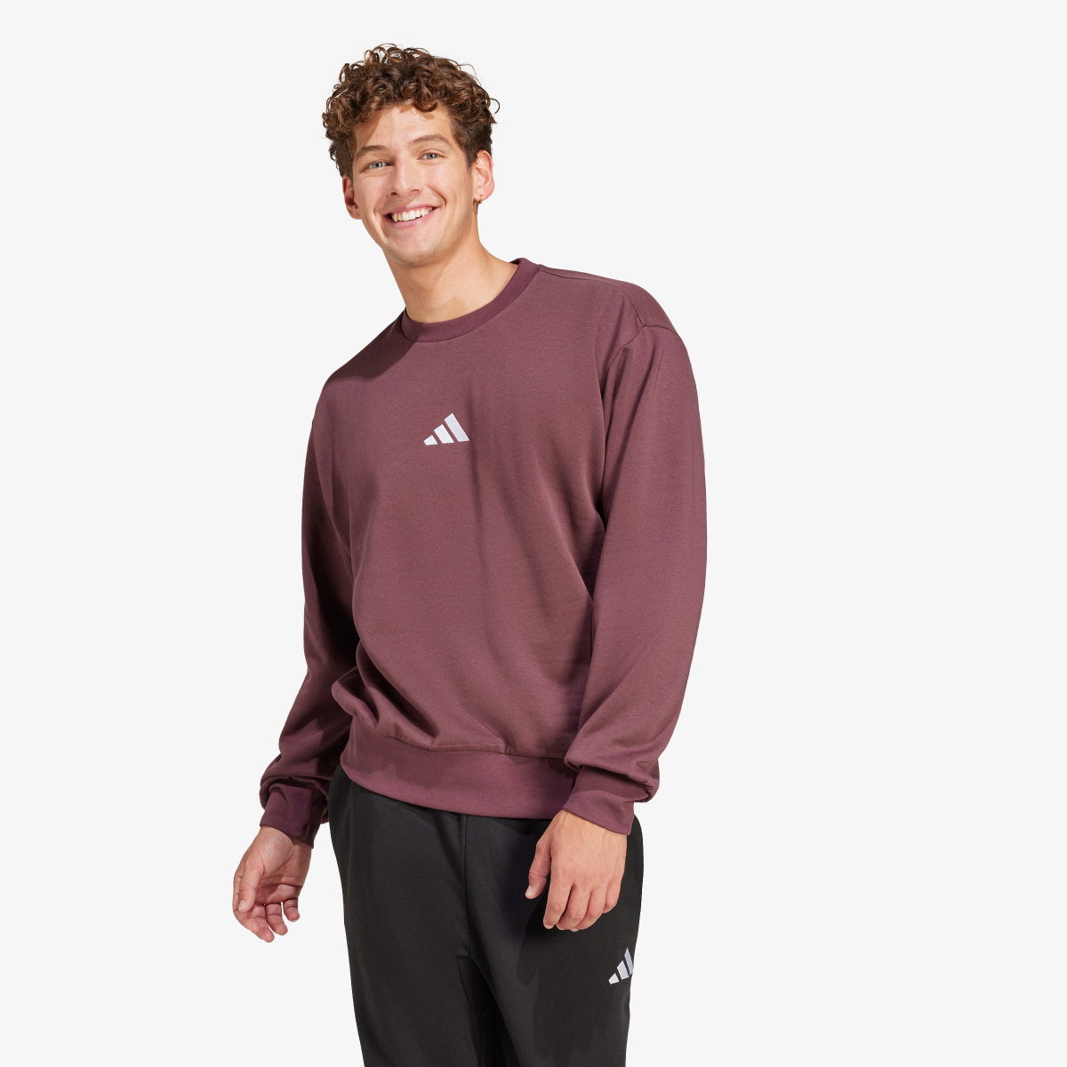 Суитчър adidas Originals Feelcozy Sweatshirt Бургунди | JE3786, 1