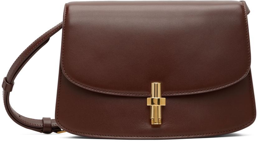 Чанта през рамо The Row Sofia 8.75 Leather Crossbody Bag Кафяво | W1504-L60